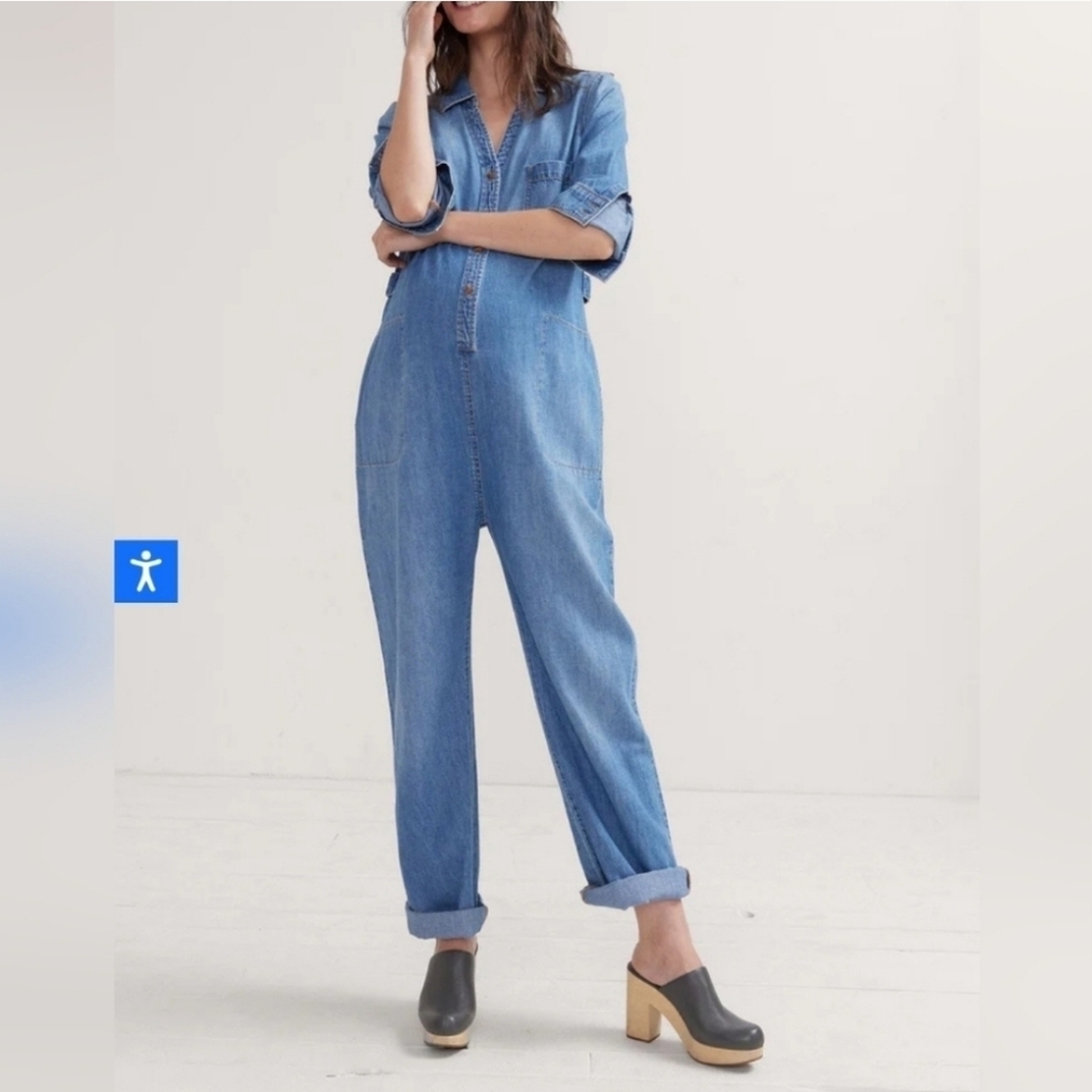 Hatch the everyday nursing denim jumpsuit, 2 ( medium ) - Picture 9 of 9